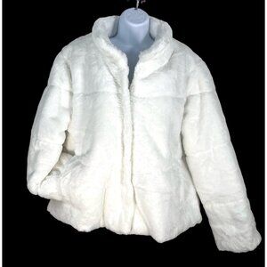 Y2K Faux Fur Mob wife oversized boxy short coat sz 1X